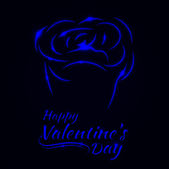 Valentines day rose card