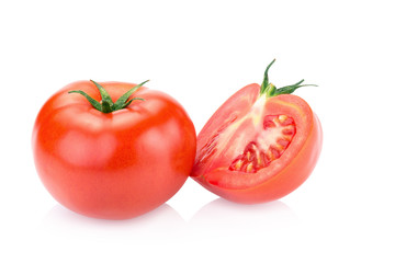 Red Tomatoes on white background