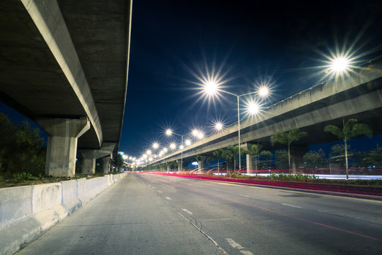highway light at night