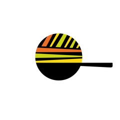 Vector of Wok icon. Asian frying pan. Symbols icon or logo for restaurant. Other companies. Vector illustration.