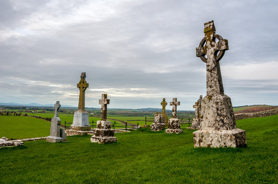 Cemetery of Rock of Cashel in Ireland