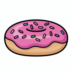 Pink Sprinkle Donut