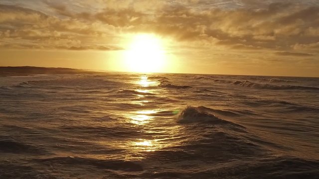 Strand von Dänemark im Sonnenuntergang