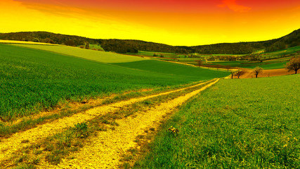 Obraz premium Switzerland at Sunset