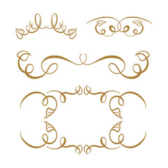 Vector calligraphy elements.