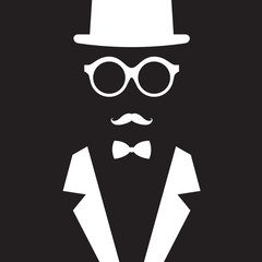 Vintage Man Vector Illustration.