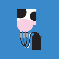 Making Milk Vector Illustration.