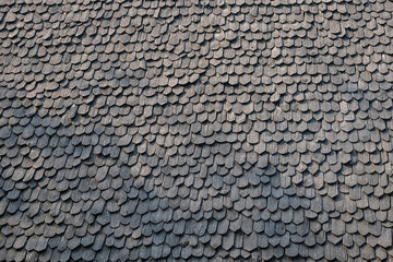 Pattern of wooden roof of old house.
