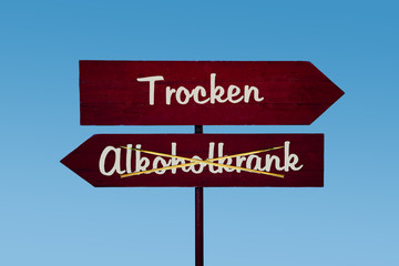 Schild 48 - Trocken vs Krank