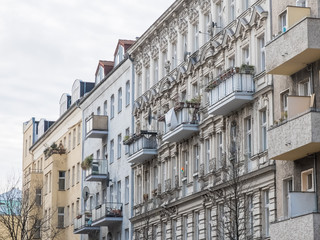 Fototapeta na wymiar Residential flats with balconies