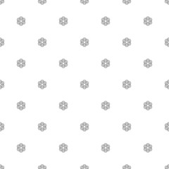 Seamless black and white vector background with decorative flowers