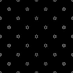 Seamless black and white vector background with decorative flowers