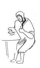 Instant sketch, woman