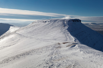 Corn Du, next to Pen y Fan, the highest peak on the Brecon Beacon mountains in South Wales, UK 
