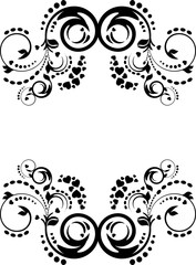 valentine vector black frame with hearts