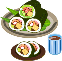 太巻き、巻き寿司