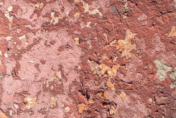 concrete wall with old plaster chipped texture background