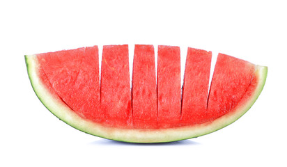 Slice of watermelon on white background