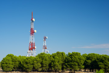Obraz premium Telecommunications towers