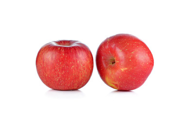 Fototapeta na wymiar Ripe red apple. Isolated on a white background