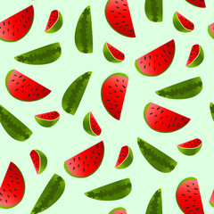 background with watermelon slices.