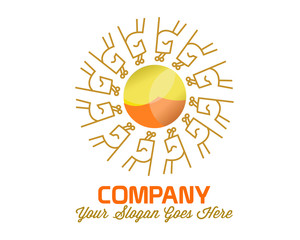 Sun and Pattern Logo