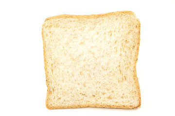 whole wheat bread isolated white background
