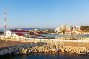 Seaside pier of the city