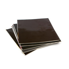 Stack of black covered notebooks
