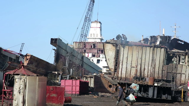 Industrial scrapyard