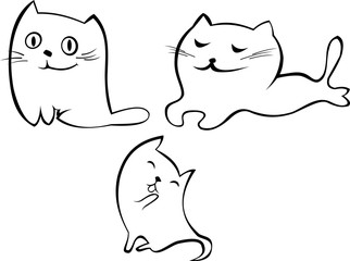 vector cute cats