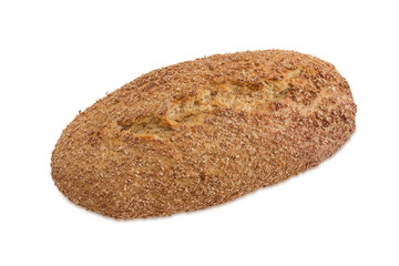 Bread with bran on a light background