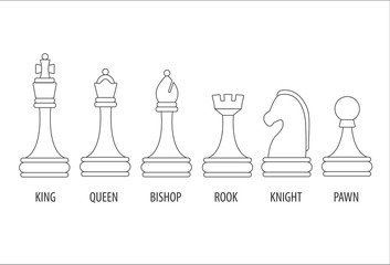 Set of chess pieces