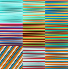 Abstract Lines Design On Color Background, Vector Illustration