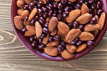 chocolate and almond nuts