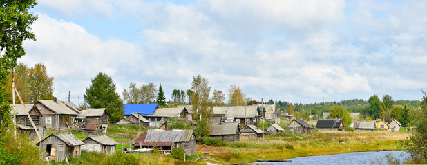 Russian village in summer