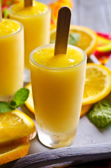 Homemade fruit popsicle