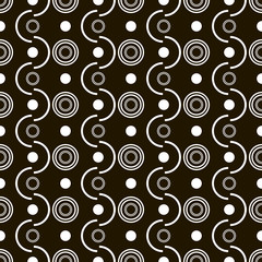 Abstract seamless geometric black and white pattern