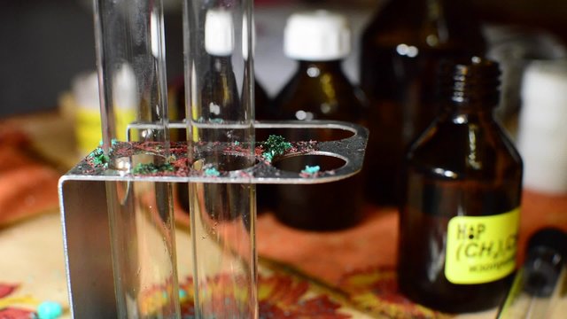 We Perform Chemical Experiments - Mix Reagents ignite, see the result