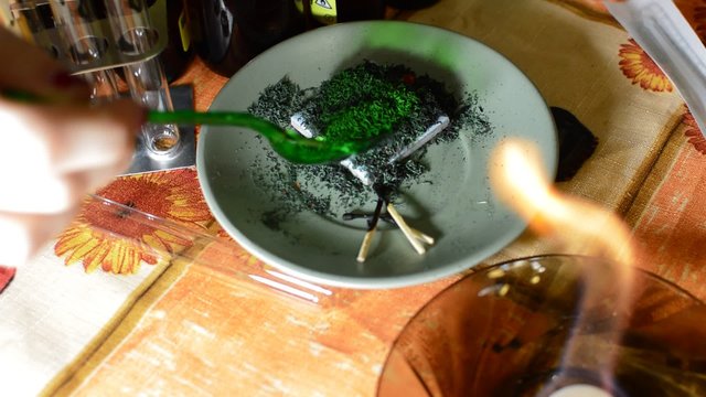 We Perform Chemical Experiments - Mix Reagents ignite, see the result