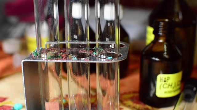 We Perform Chemical Experiments - Mix Reagents ignite, see the result