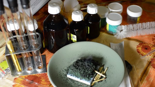 We Perform Chemical Experiments - Mix Reagents ignite, see the result