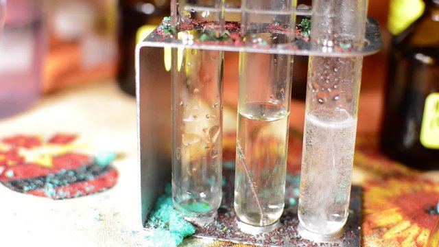 We Perform Chemical Experiments - Mix Reagents ignite, see the result