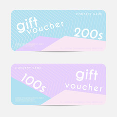 Gift Voucher template - Vector illustration