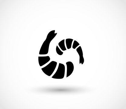 Prawn, shrimp icon vector