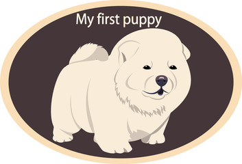 Vector Illustration Chow Chow Puppy