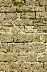 Muro de bloque de piedra.