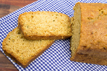 Zucchini Bread. Fresh from the oven loaf of zucchini bread.