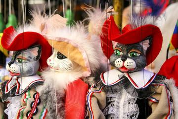 Dolls at the market, Prague