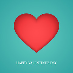 Valentines day card with heart.